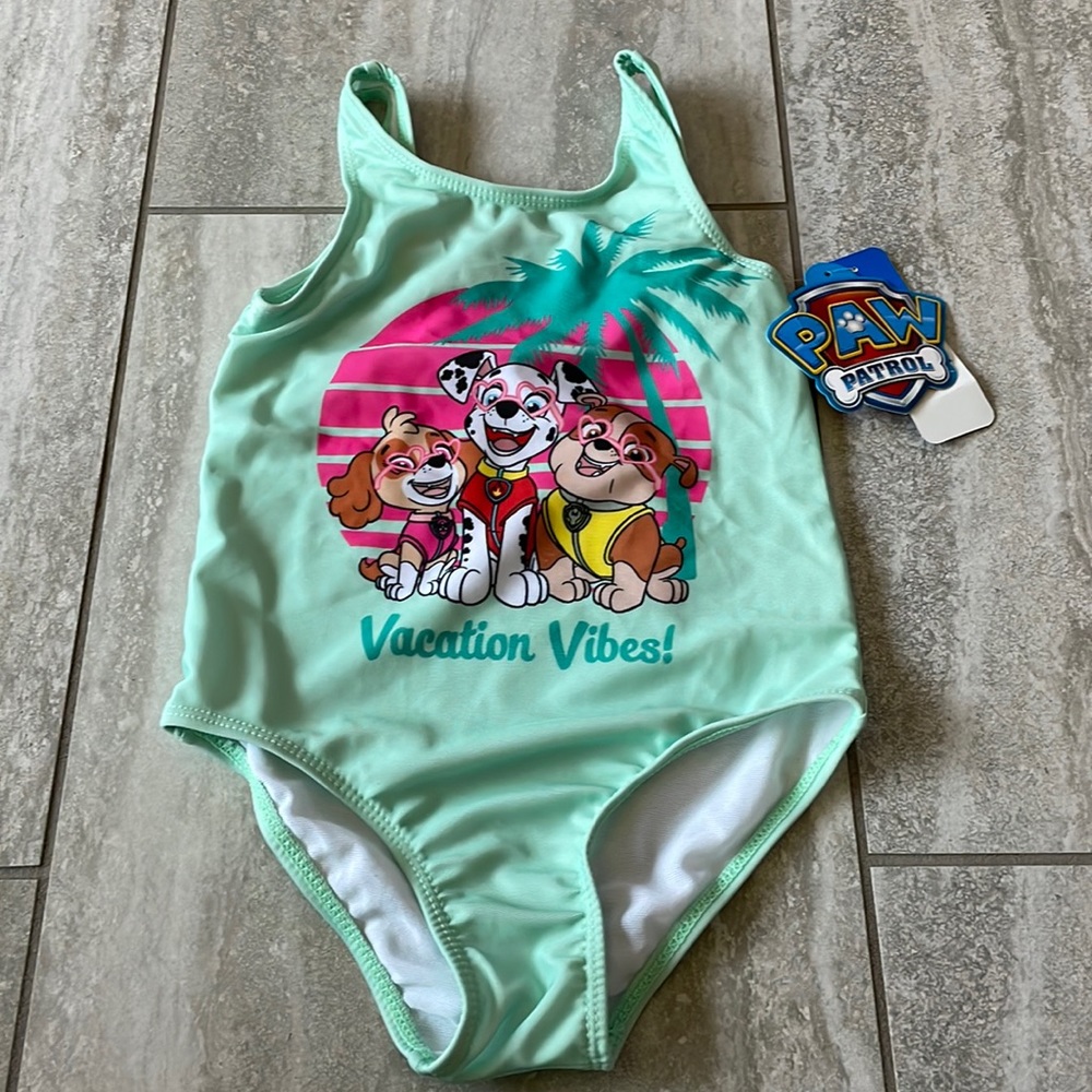Paw Patrol Nickolodeon size 4T green for girls